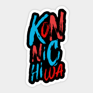 Konnichiwa (Hello) Sticker
